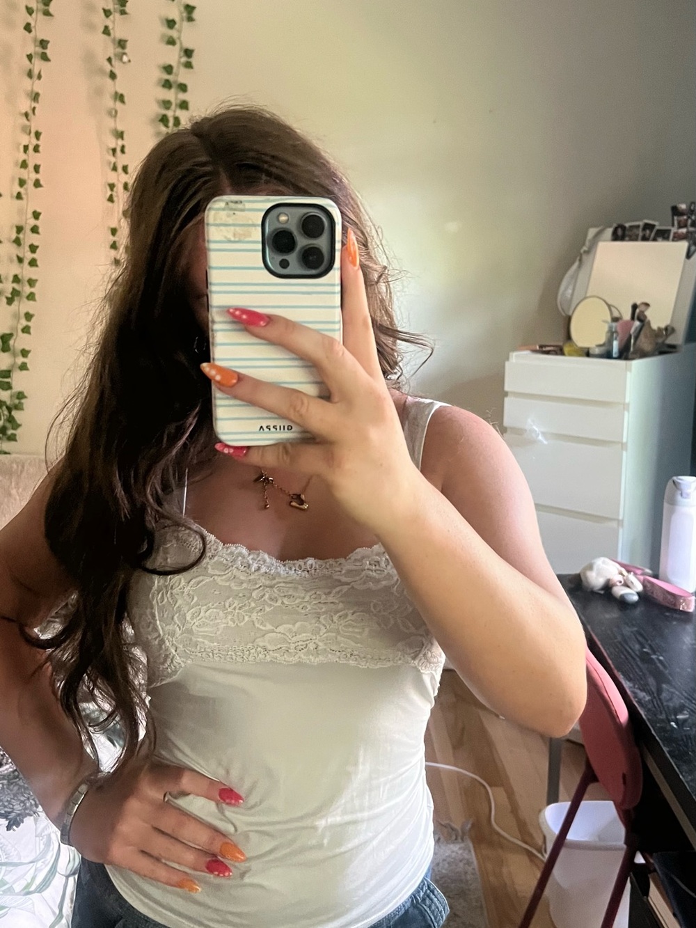 Jones New York Cream Lace-Trim Camisole
